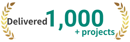 1,000+ projects delivered